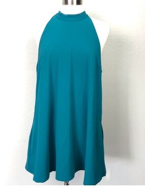 Lovers + Friends Teal Halter Swing Mini Dress Size Large